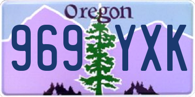 OR license plate 969YXK