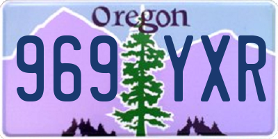 OR license plate 969YXR