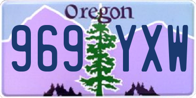 OR license plate 969YXW
