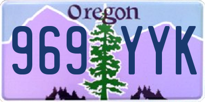 OR license plate 969YYK
