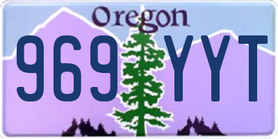 OR license plate 969YYT