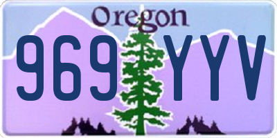 OR license plate 969YYV