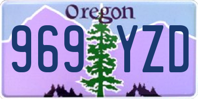 OR license plate 969YZD