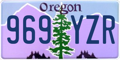 OR license plate 969YZR