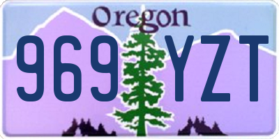 OR license plate 969YZT