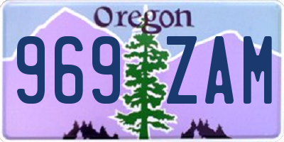 OR license plate 969ZAM