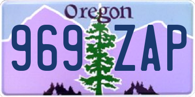 OR license plate 969ZAP