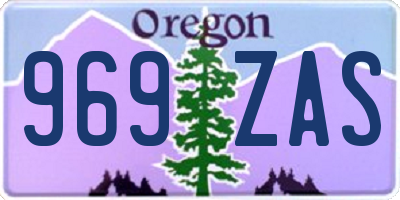 OR license plate 969ZAS