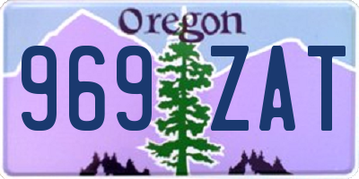 OR license plate 969ZAT