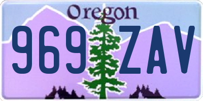 OR license plate 969ZAV