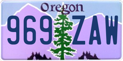 OR license plate 969ZAW