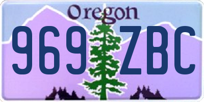 OR license plate 969ZBC
