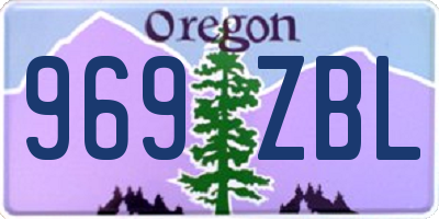 OR license plate 969ZBL