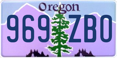 OR license plate 969ZBO