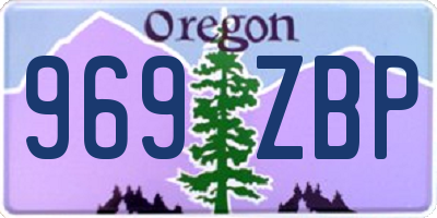 OR license plate 969ZBP
