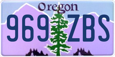 OR license plate 969ZBS
