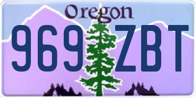 OR license plate 969ZBT