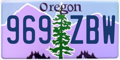 OR license plate 969ZBW