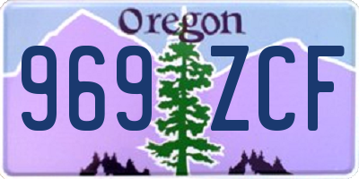 OR license plate 969ZCF