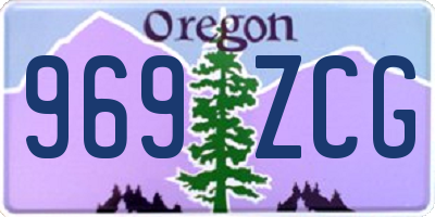 OR license plate 969ZCG