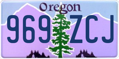 OR license plate 969ZCJ