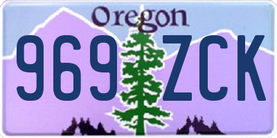 OR license plate 969ZCK