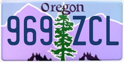 OR license plate 969ZCL
