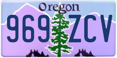 OR license plate 969ZCV