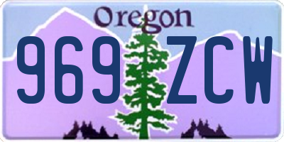 OR license plate 969ZCW