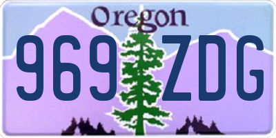OR license plate 969ZDG