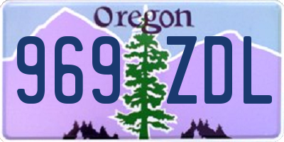 OR license plate 969ZDL