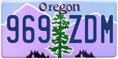 OR license plate 969ZDM