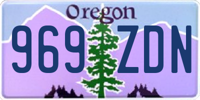 OR license plate 969ZDN