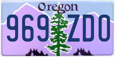 OR license plate 969ZDO