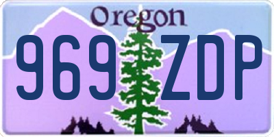 OR license plate 969ZDP