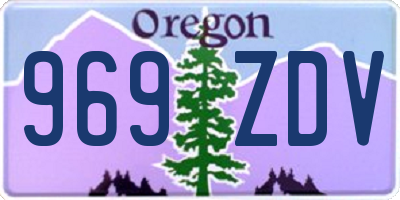 OR license plate 969ZDV