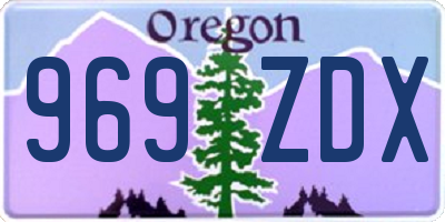OR license plate 969ZDX