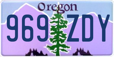 OR license plate 969ZDY