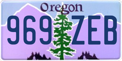 OR license plate 969ZEB