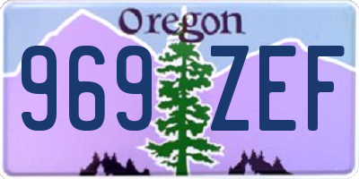 OR license plate 969ZEF