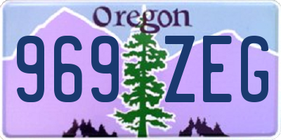 OR license plate 969ZEG