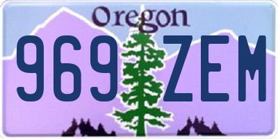 OR license plate 969ZEM