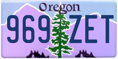 OR license plate 969ZET