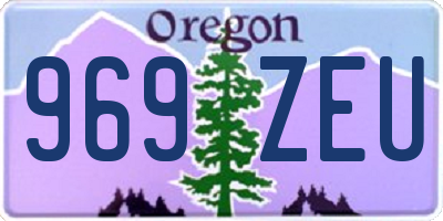 OR license plate 969ZEU