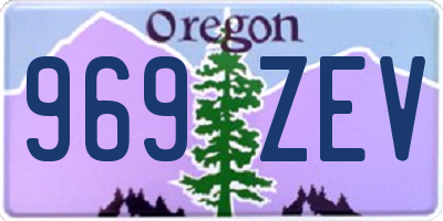 OR license plate 969ZEV