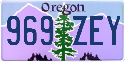 OR license plate 969ZEY