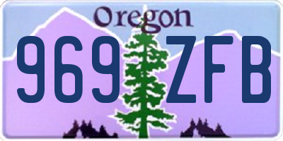 OR license plate 969ZFB