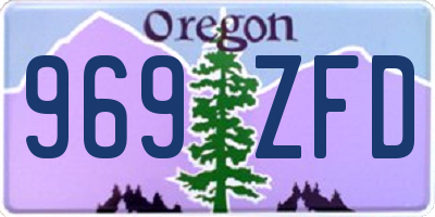 OR license plate 969ZFD
