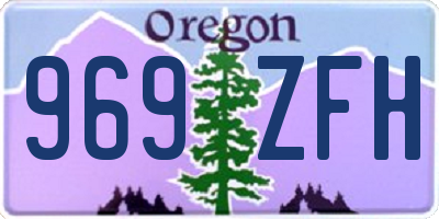 OR license plate 969ZFH