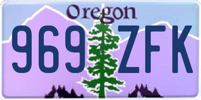 OR license plate 969ZFK